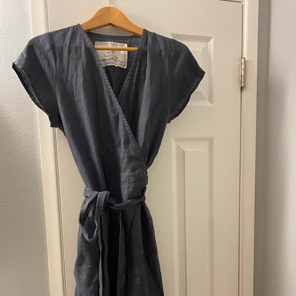 Wrap linen jumpsuit